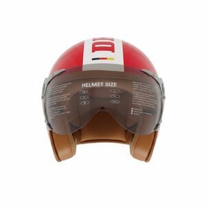 Design History Red Helmet with Brown Interior